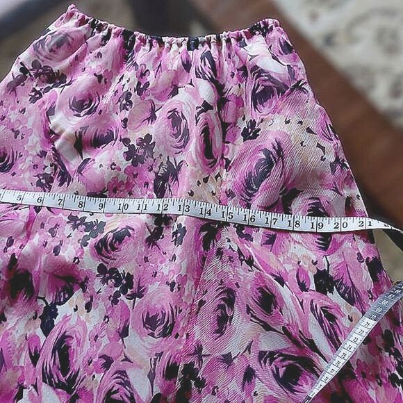 Vtg Precis Petite pink silk chiffon skirt set - Picture 12 of 15
